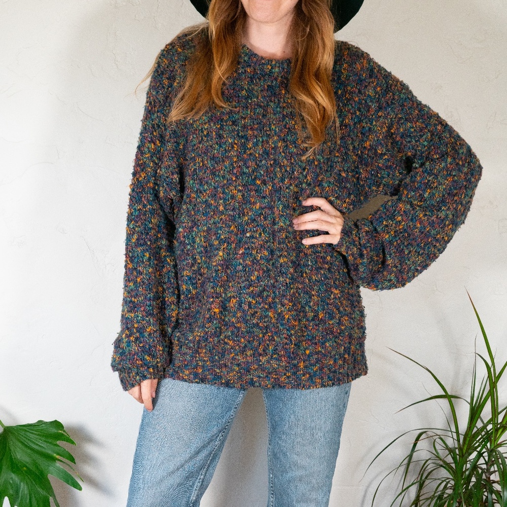 Vintage Cozy Multicolor Knitted Sweater